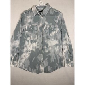 Banana Republic Dillon Shirt Womens Small Blue White Tie Dye Button Down